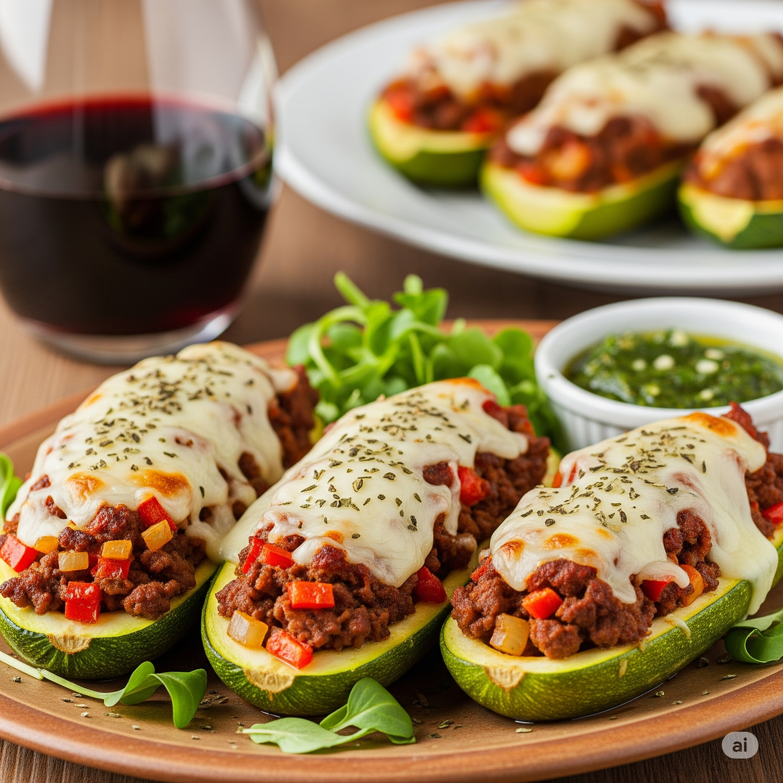 Argentinian Stuffed Zucchini (Zapallitos rellenos)