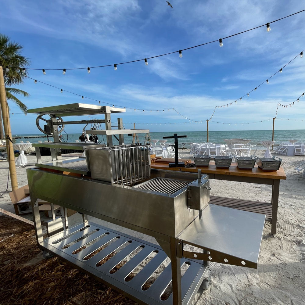 Tagwood BBQ Argentine Santa Maria charcoal & woodfired grill | BBQ06SS. The world's best Argentine Charcoal and open flame Asado Grill.