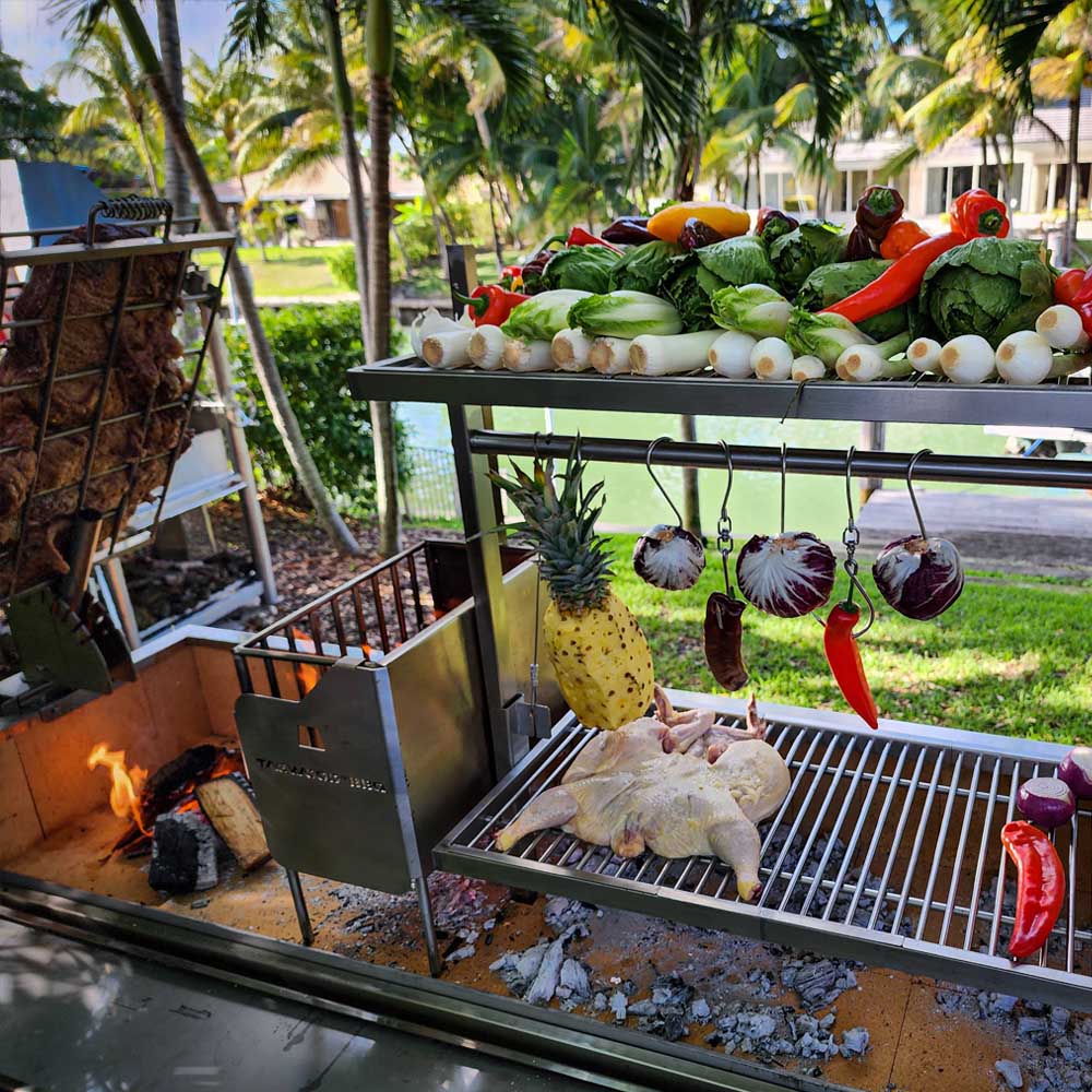 Tagwood BBQ Argentine Santa Maria charcoal & woodfired grill | BBQ06SS. The world's best Argentine Charcoal and open flame Asado Grill.