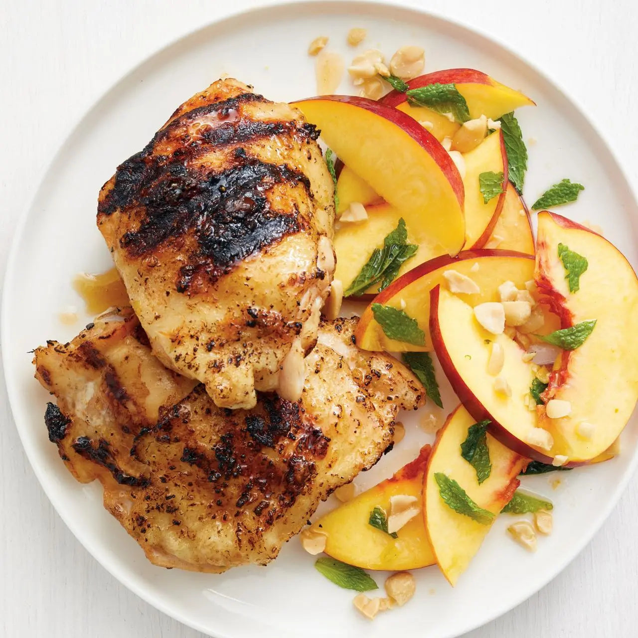 Grilled Ginger-Lime Chicken with Nectarines