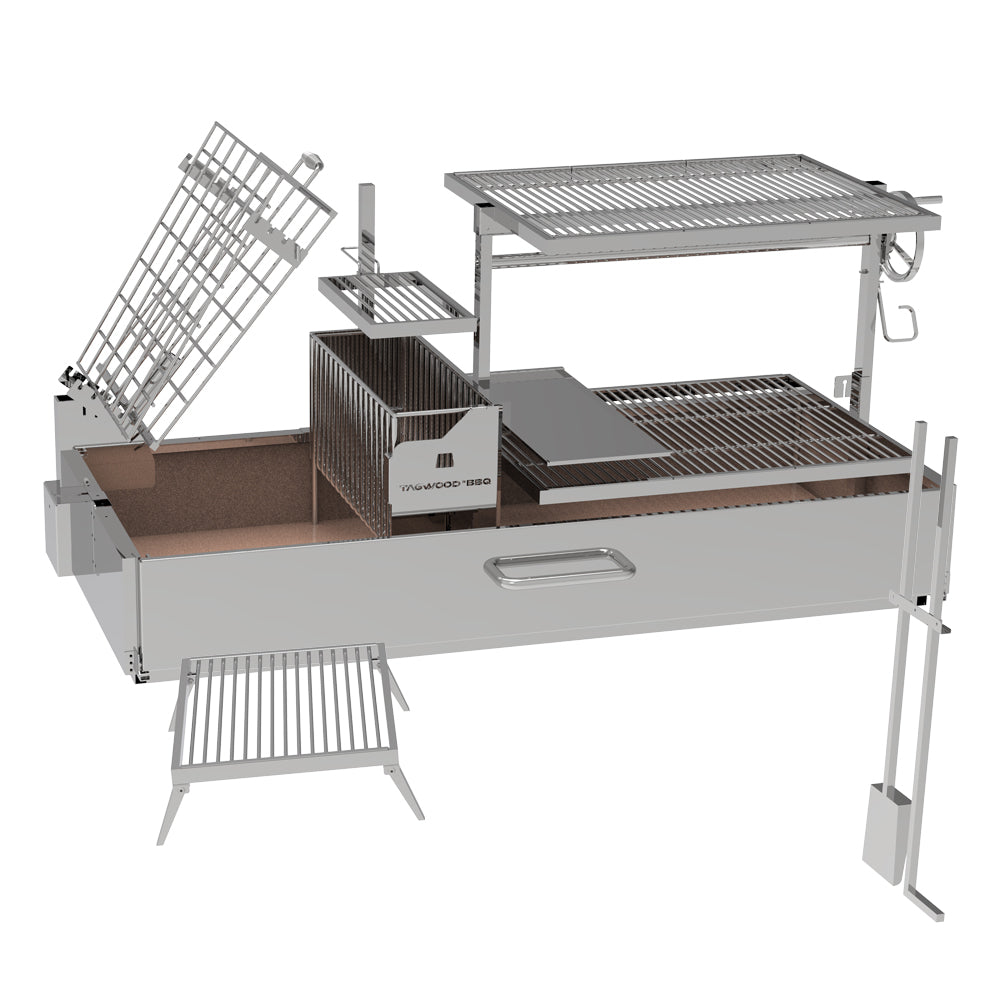 Argentine Santa Maria Charcoal & Woodfired Gaucho Grill | BBQ28SS