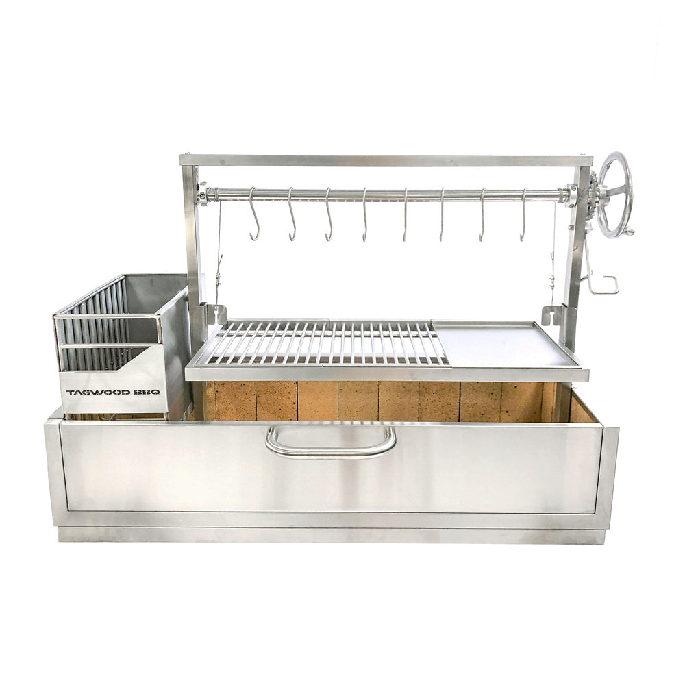 Tagwood BBQ Santa Maria Argentine Wood Fire & Charcoal Grill Built-In | BBQ05SS