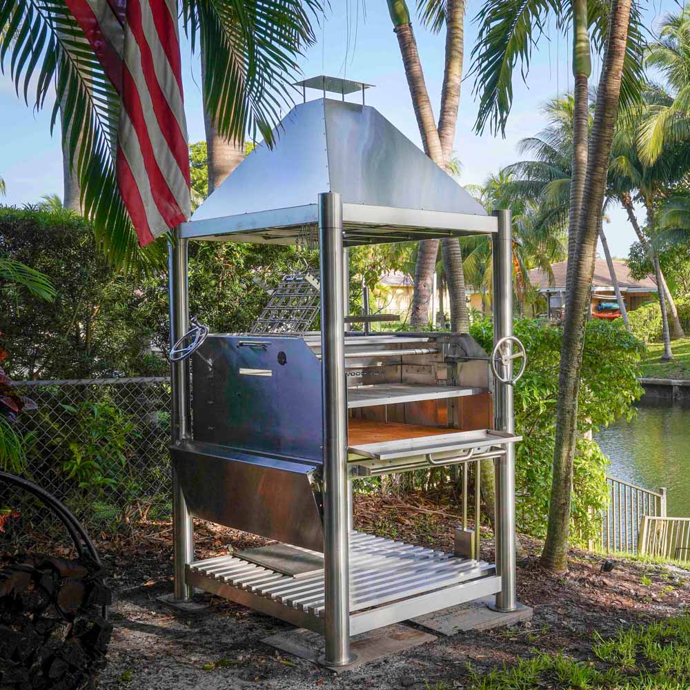 Tagwood BBQ Argentine Wood Fire & Charcoal Grill all Stainless Steel | BBQ12SS